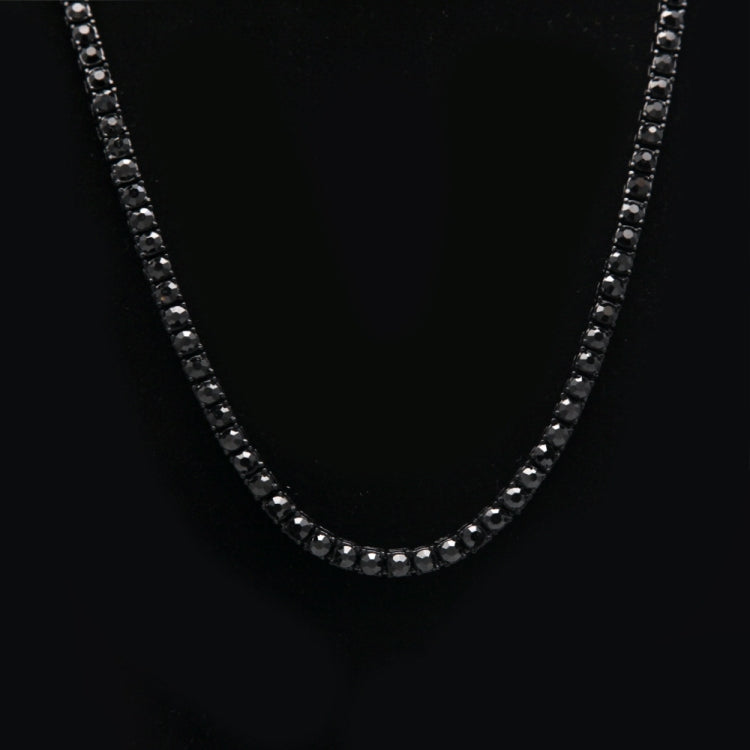 Collar de cadena de aleación con incrustaciones de cristal estilo hip hop punk para hombre, tamaño: 20 pulgadas, tamaño: 20 pulgadas