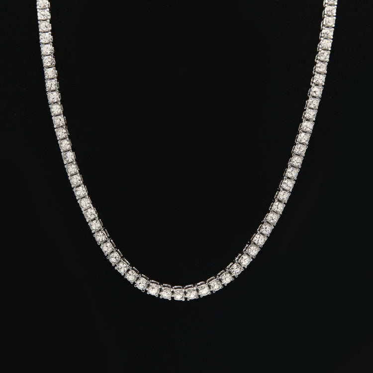 Collar de cadena de aleación con incrustaciones de cristal estilo hip hop punk para hombre, tamaño: 20 pulgadas, tamaño: 20 pulgadas