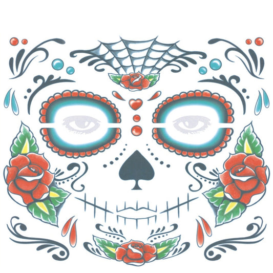 Halloween Waterproof Temporary Face Tattoo Stickers, Size: 240*210mm, 240*210mm