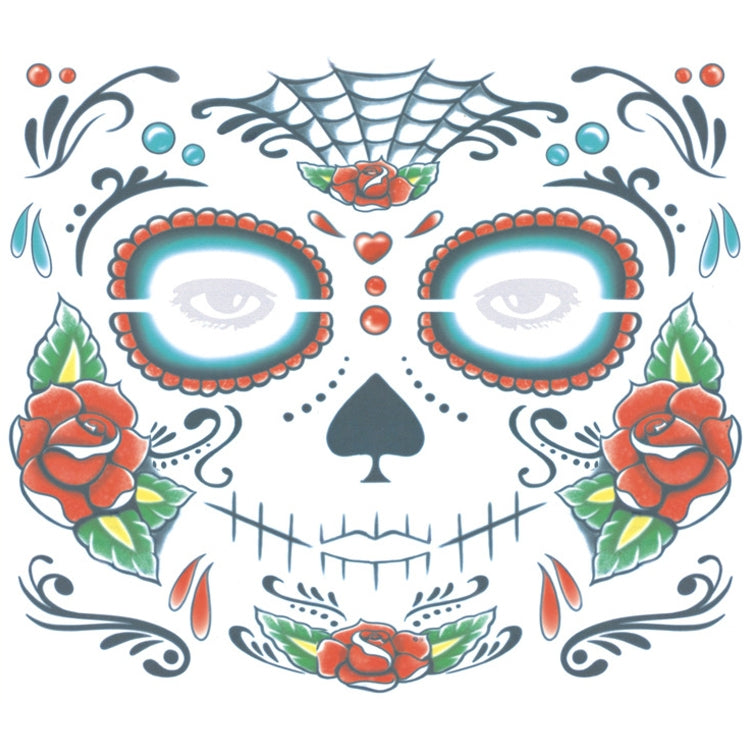 Halloween Waterproof Temporary Face Tattoo Stickers, Size: 240*210mm, 240*210mm