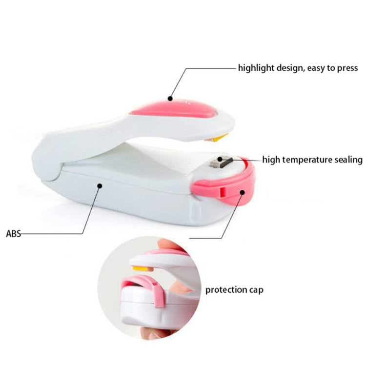 Portable Mini Heat Sealing Machine Impulse Sealer Seal Packing Plastic Bag Sealing Clamp, Random Color Delivery, Heat Sealing