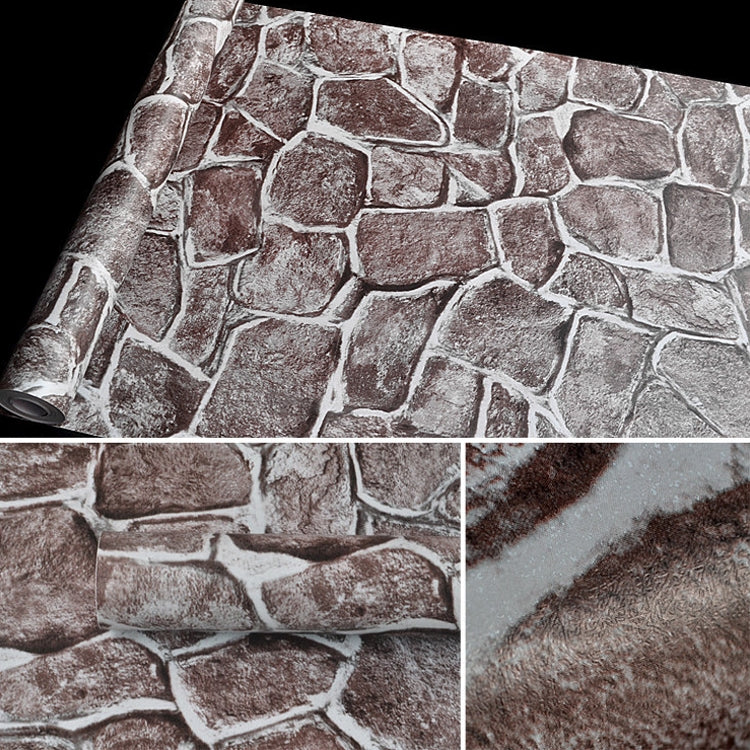 Fort Brick Creative 3D Stone Brick Decoration Wallpaper Stickers Bedroom Living Room Wall Waterproof Wallpaper Roll, Size: 45 x 1000cm, Fort brick