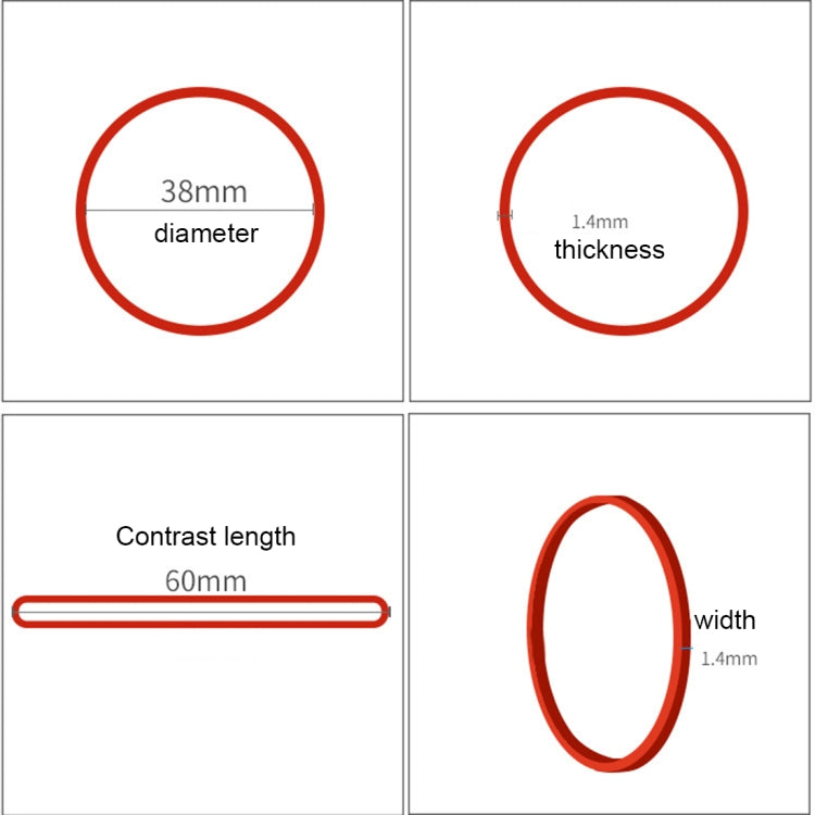 Red Sturdy Stretchable Elastic Rubber Bands Home School Office Supplies Stationery, 1KG Per Bag, Red