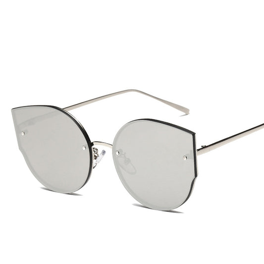 Rimless Flat Lenses Metal Frame UV400 Sunglasses for Women, HC2057A, HC2057B, HC2057C, HC2057D, HC2057E, HC2057F