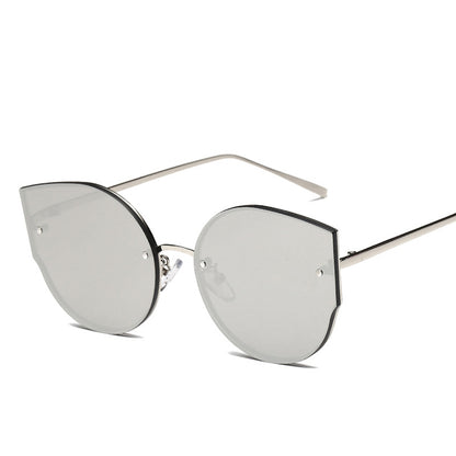 Rimless Flat Lenses Metal Frame UV400 Sunglasses for Women, HC2057A, HC2057B, HC2057C, HC2057D, HC2057E, HC2057F