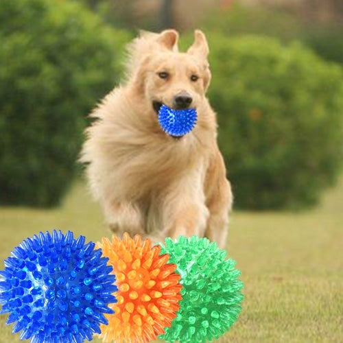 Pet Sounding Toy Hedgehog Ball Golden Retriever Molar Bite Resistant Tooth Toy for Large Pets, Medium, Diameter: 9cm, Random Color Delivery, Medium, Diameter: 9cm