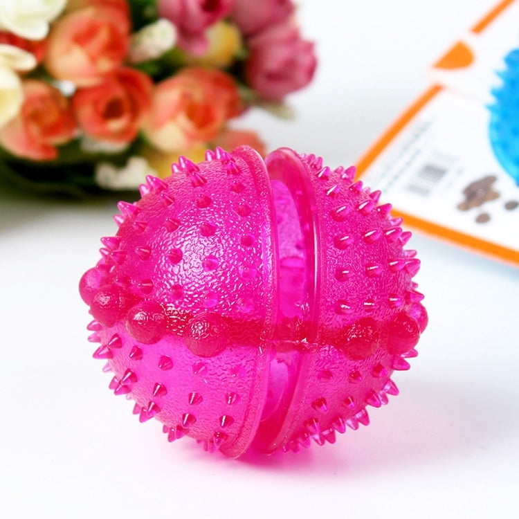 Pet Leakage Food Ball Toy Golden Retriever Puppy Molar Bite Resistant Tooth Toy, Diameter: 8cm, Random Color Delivery, 8cm Puppy Molar Bite Ball