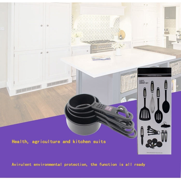 Multi-function Fourteen Piece Suit Kitchen Utensils Set Heat Resitant Cooking Bake Tool