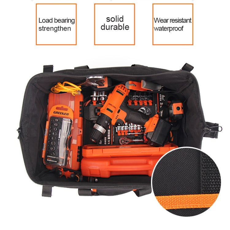 Multi-function Oxford Cloth Electrician Belt Pouch Maintenance Tools Handbag Shoulder Bag Convenient Tool Bag, Size : 19 inch, Size : 19 inch