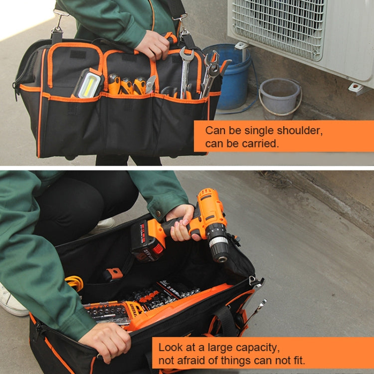 Multi-function Oxford Cloth Electrician Belt Pouch Maintenance Tools Handbag Shoulder Bag Convenient Tool Bag, Size : 19 inch, Size : 19 inch