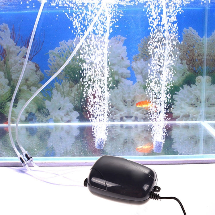 RS-290 220V 3W Single Outlets Adjustable Flow Silent Aquarium Air Pump Fish Tank Oxygen Air Pump, 3W