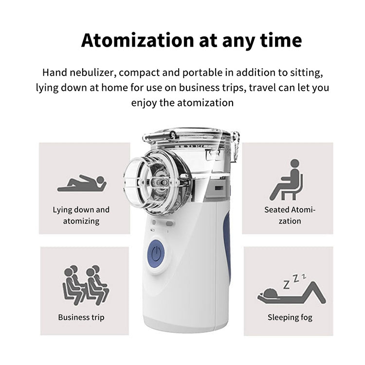 Portable Ultrasonic Nebulizer Mini Handheld Inhaler Respirator Health Care Home Machine Atomizer for Children, Mini Handheld Inhaler