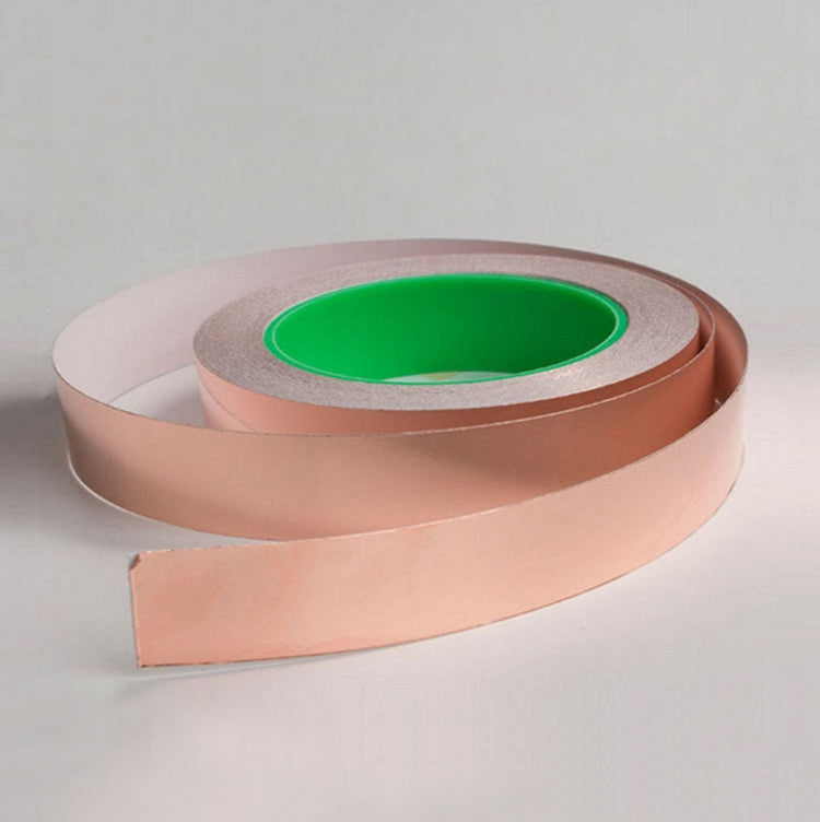 Pure Copper Double-sided Conductive Copper Foil Tape Signal Masking Tape, Size: 20m x 15mm, Size: 20m x 15mm