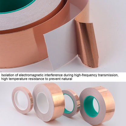 Pure Copper Double-sided Conductive Copper Foil Tape Signal Masking Tape, Size: 20m x 20mm, Size: 20m x 20mm