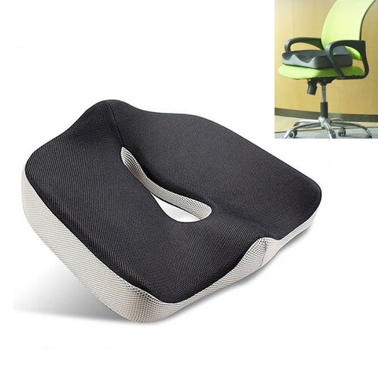 Office Chair Cushion Buttock Coccygeal Orthodontic Cushion, Size: 45x38x13cm, 45x38x13cm Black Grey