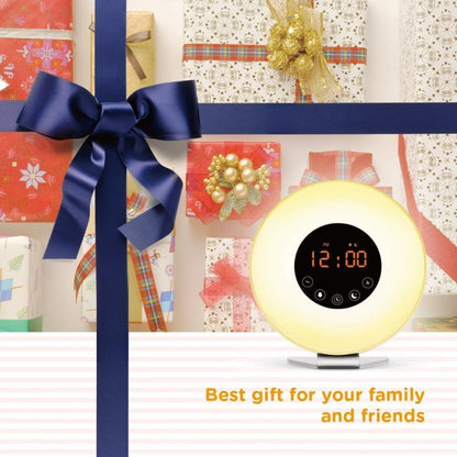 Multi-function Led Touch Intelligent Wake-up Light Alarm Clock with FM Radio, USB