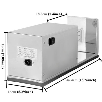 Stainless Steel Electric Tornado Potato Tower Crane, EU Plug, Electric