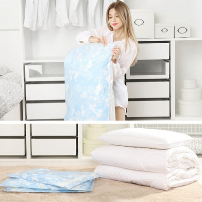 Space Saving Orchids Pattern Vacuum Storage Bag, Thinken Quilts Clothing Vacuum Seal Storage Bag, Size: 80*100 cm, Size: 80*100 cm