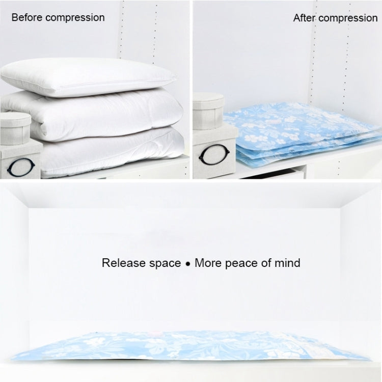 Space Saving Orchids Pattern Vacuum Storage Bag, Thinken Quilts Clothing Vacuum Seal Storage Bag, Size: 50*70 cm, Size: 50*70 cm
