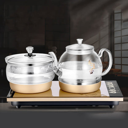 Pumping Type Automatic Add Water Full Intelligent Electric Glass Kettle Pumping Boiled Tea Stove Set, Tea Stove Set