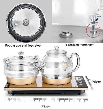 Pumping Type Automatic Add Water Full Intelligent Electric Glass Kettle Pumping Boiled Tea Stove Set, Tea Stove Set
