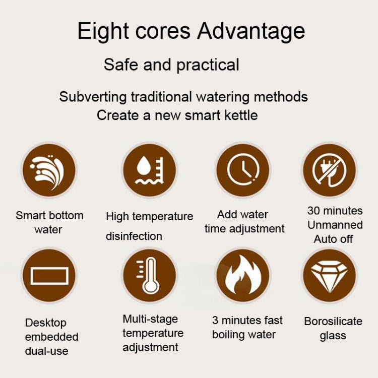 Pumping Type Automatic Add Water Full Intelligent Electric Glass Kettle Pumping Boiled Tea Stove Set, Tea Stove Set