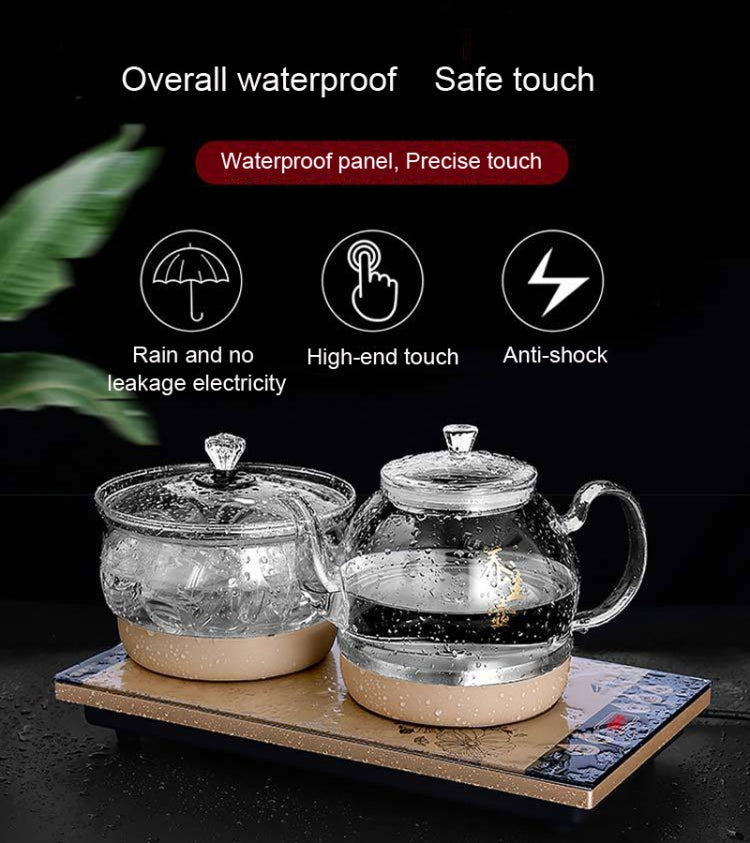 Pumping Type Automatic Add Water Full Intelligent Electric Glass Kettle Pumping Boiled Tea Stove Set, Tea Stove Set