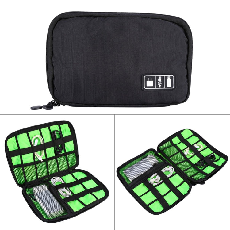 Organizador de viaje portátil, bolsa de almacenamiento, estuche para accesorios electrónicos y dispositivos digitales. Tamaño: 25,7 x 18,5 x 1,2 cm. HC3103B, HC3103L, HC3103G, HC3103TT.