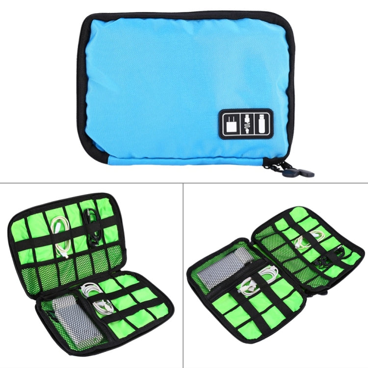 Organizador de viaje portátil, bolsa de almacenamiento, estuche para accesorios electrónicos y dispositivos digitales. Tamaño: 25,7 x 18,5 x 1,2 cm. HC3103B, HC3103L, HC3103G, HC3103TT.
