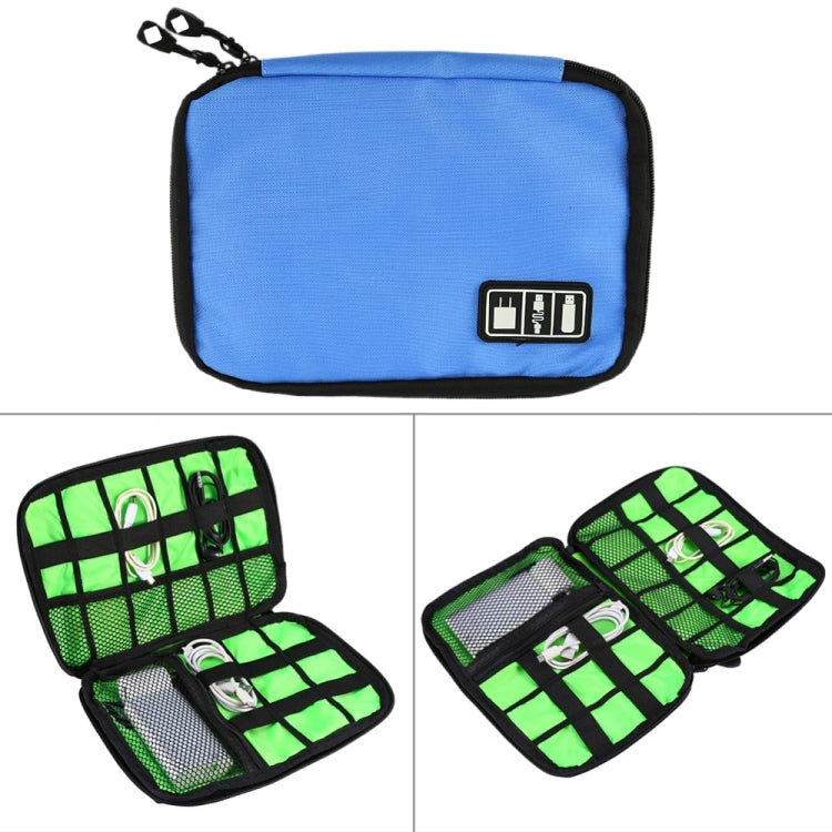 Organizador de viaje portátil, bolsa de almacenamiento, estuche para accesorios electrónicos y dispositivos digitales. Tamaño: 25,7 x 18,5 x 1,2 cm. HC3103B, HC3103L, HC3103G, HC3103TT.