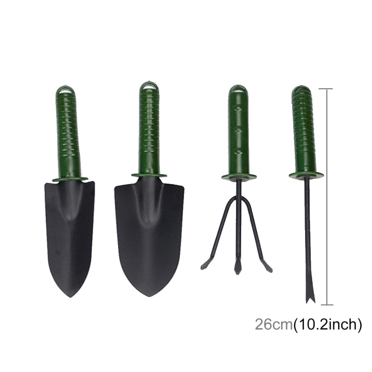 Garden Tools Gardening Shovel Fork Rake Plastic Handle Garden Tools Four Sets Gardening Plant Tools Set, Plant Tool 5