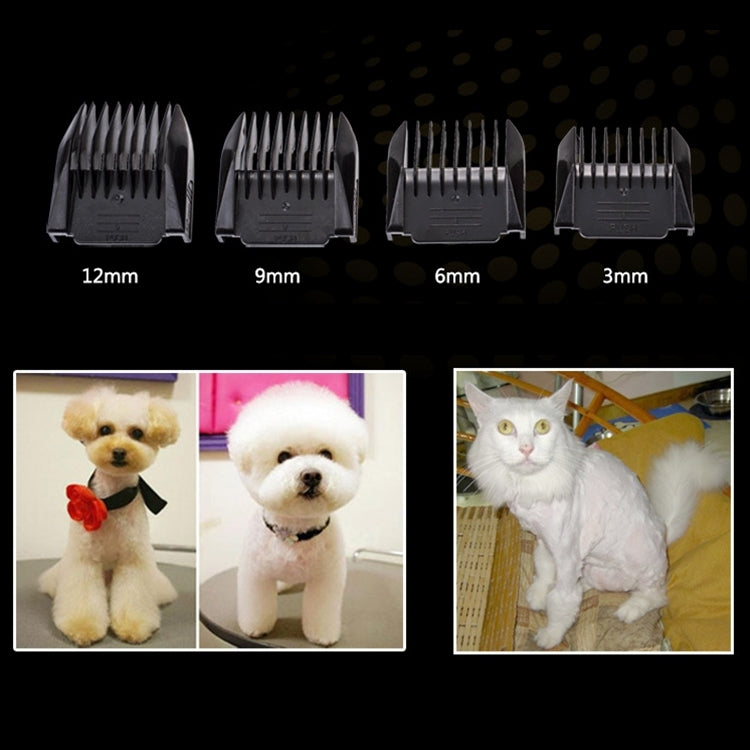 P2 110-240V Ceramics Titanium Professional Pet Electric Scissors Pets Hair Clippers with Four Combs, Ceramics Titanium Scissors