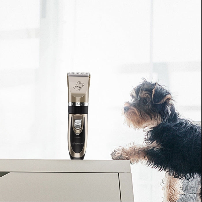 P2 110-240V Ceramics Titanium Professional Pet Electric Scissors Pets Hair Clippers with Four Combs, Ceramics Titanium Scissors