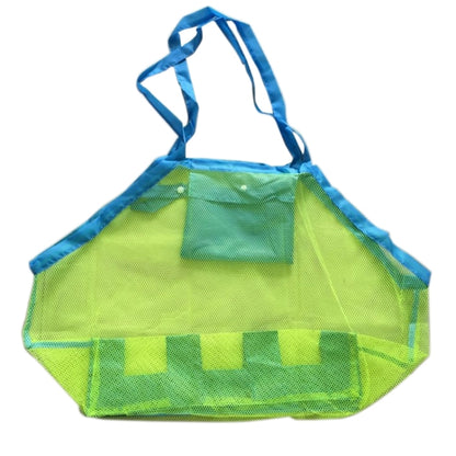 Portable Mesh Children Beach Dredging Tools Toy Quick Storage Bag Handbag, L Size
