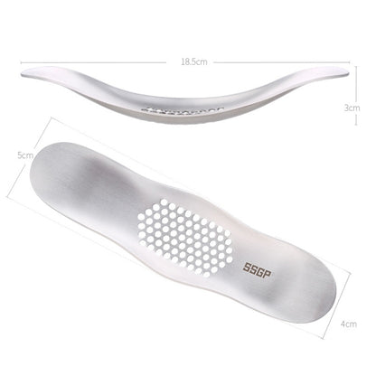 SSGP Kitchen Tool Manual 304 Stainless Steel Brushed Texture Garlic Presser, 304 Stainless Steel Garlic Crusher