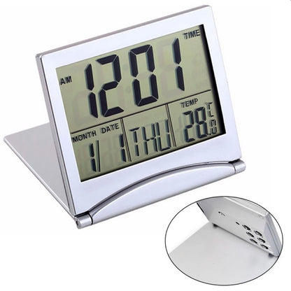 MT-033 LCD Display Portable Folding Digital Travel Temperature Alarm Clock, MT-033
