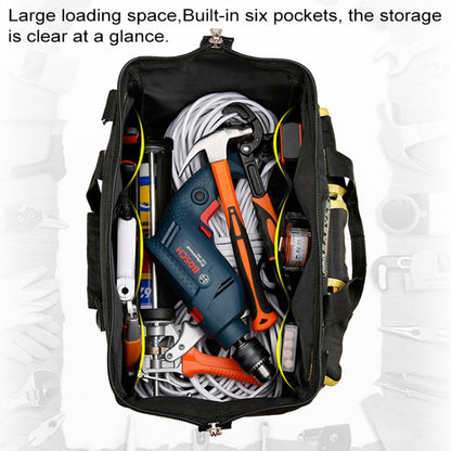 Multi-function Oxford Cloth Cloth Bottom Electrician Belt Pouch Maintenance Tools Handbag Shoulder Bag Convenient Tool Bag, Size : 16 inch, Size : 16 inch