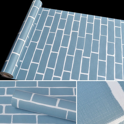 Papel de Parede Decorativo 3D Criativo com Estampado de Tijolos Mediterrânicos para Quarto e Sala de Estar - Impermeável - Rolo de Papel de Parede, Medida: 45 x 1000 cm.