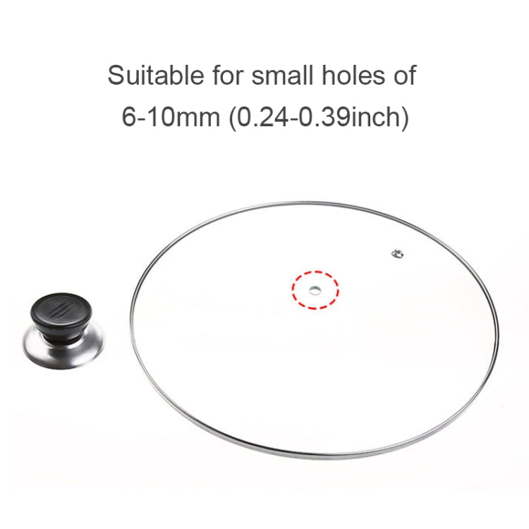 12 PCS Kitchen Universal Replaceable Pot Cover Handle Circular Plastic Knob, Pot Cover Plastic Knob