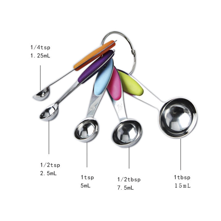 kn650 10 in 1 Colorful Stainless Steel Measuring Spoon Cake Mold Baking Tool Set, 10 in 1  Measuring Spoon(Colorful)