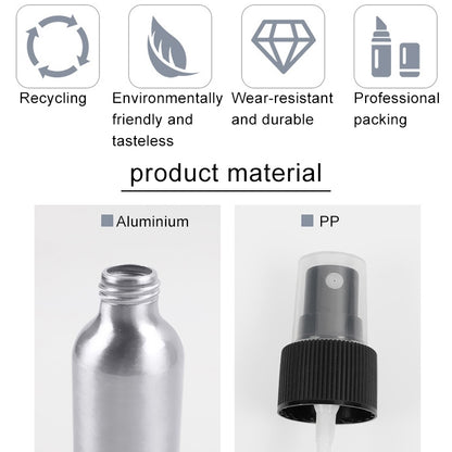 Refillable Glass Fine Mist Atomizers Aluminum Bottle, 50ml, 50ml