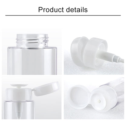 Portable Liquid Push Down Pump Dispenser Bottle Empty Plastic Bottle Container, 100ml, 100ml