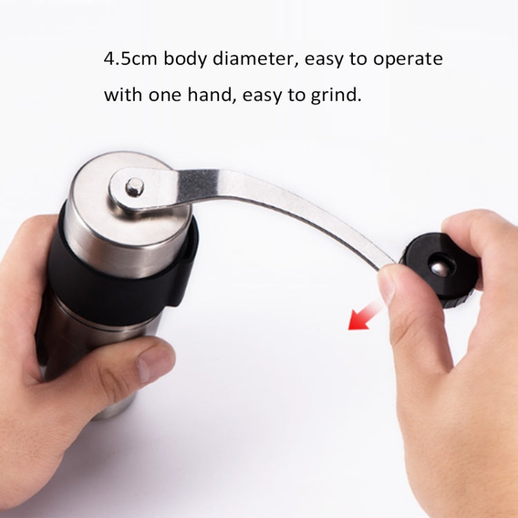 Portable Conical Burr Mill Manual Stainless Steel Hand Crank Coffee Bean Grinder, Capacity: 30g, Capacity: 30g
