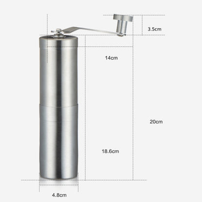 Portable Conical Burr Mill Manual Stainless Steel Bean Pepper Hand Crank Coffee Grinder, Gift Box Package, Coffee Bean Grinder