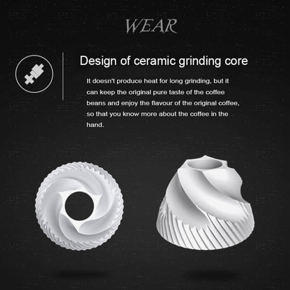 Portable Conical Burr Mill Manual Stainless Steel Bean Pepper Hand Crank Coffee Grinder, Gift Box Package, Coffee Bean Grinder