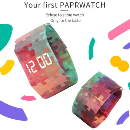 Lost Pattern Creative Fashion Waterproof Paper Watch Intelligent Paper Electronic Wristwatch, Lost Pattern