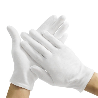 12 Pairs Pure Cotton Working Gloves, Thickened，Size：XL, Thickened，Size：XL