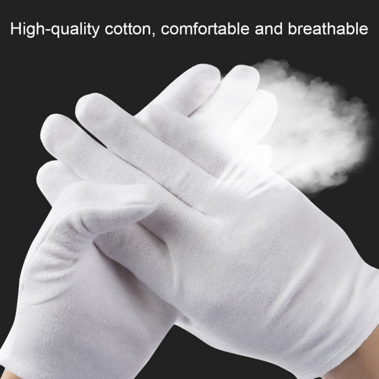 12 Pairs Pure Cotton Working Gloves, Thickened，Size：XL, Thickened，Size：XL