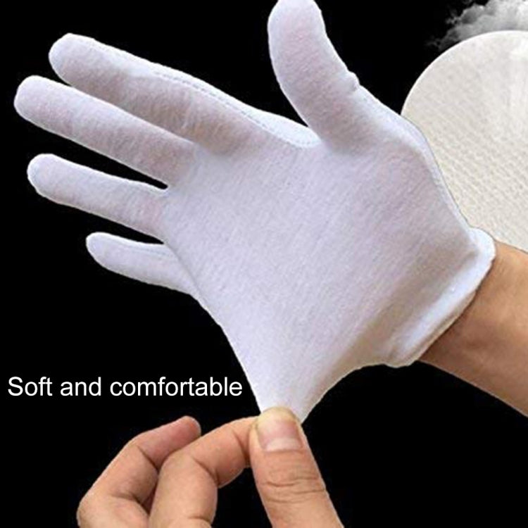 12 Pairs Pure Cotton Working Gloves, Thickened，Size：XL, Thickened，Size：XL
