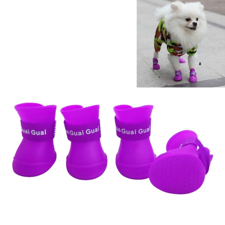 Lovely Pet Dog Shoes Puppy Candy Color Rubber Boots Waterproof Rain Shoes, S, Size:  4.3 x 3.3cm, Size: S 4.3 x 3.3cm S, Size: 4.3 x 3.3cm, Size: S 4.3 x 3.3cm